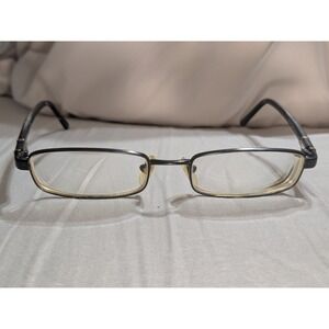 Mens Unisex Prada Eyeglasses Full Frame Wire Rim Rectangle Black VPR 65G 1B0-101